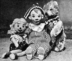 ANDY PANDY   from left Looby Loo, Andy Pandy, Teddy