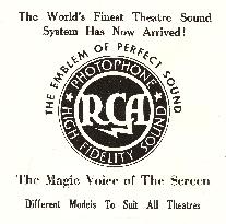 RCA CORPORATION CINEMA SOUND SYSTEM ADVERT