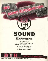 ADVERTISEMENT FOR B.T.H FILM SOUND SYSTEM    DATE