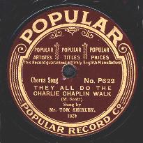 THEY ALL DO THE CHARLIE CHAPLIN WALK     Recording of a popu