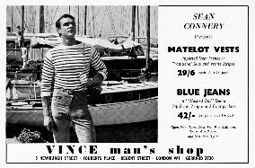 Early in his career film star SEAN CONNERY modelled clothing