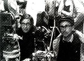 PAOLO AND VITTORIO TAVIANI FILMING  IL PRATO