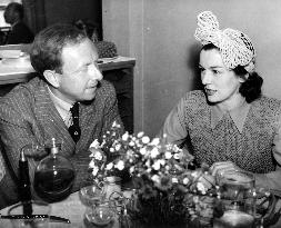 Writer A J CRONIN with ROSALIND RUSSELL who plays the charac