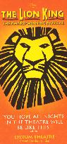 THE LION KING  Lyceum Theatre, Covent Garden, London