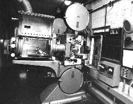Projection room, showing the Phillips DP70 dual gauge 35/70m