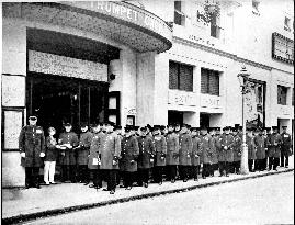 PLAZA CINEMA, Lower Regent Street, London. A queue of Pensio