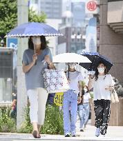 Hot temperatures in Tokyo