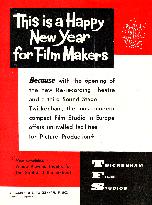 TWICKENHAM FILM STUDIOS     advert 1961 TWICKENHAM FILM STUD