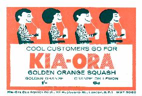 KIA ORA FRUIT FLAVOURED DRINK sold in cinemas in Britain