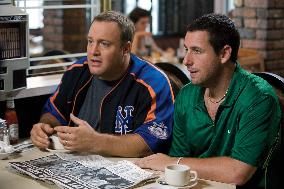 (L-R) KEVIN JAMES and ADAM SANDLER star in the comedy I Now