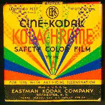BOX FOR 16mm KODACHROME COLOUR MOVIE FILM made in USA. This