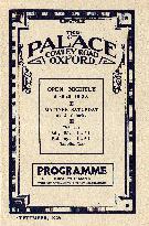 CINEMA PROGRAMME for the PALACE CINEMA, Cowley Road, Oxford