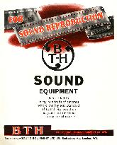 Advertisement for BRITISH THOMSON - HOUSTON sound film repro