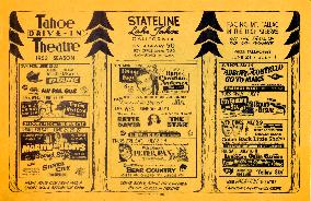 A DRIVE IN CINEMA PROGRAMME FROM THE STATELINE DRIVE-IN  AT