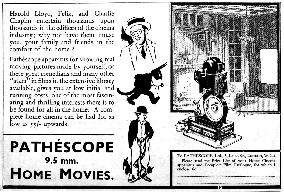 Advertisement for 9.5mm home movies