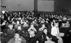 CHILDREN AT SATURDAY MORNING PICTURES AT THE CARLTON CINEMA,