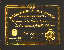 CENSOR'S CERTFICATE from an early silent film which has a or