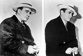 The real AL CAPONE (left), compared with the actor ROD STEIG
