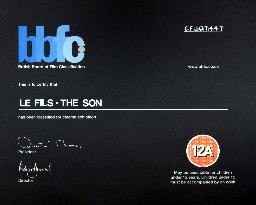 BRITISH BOARD OF FILM CLASSIFICATION '12A' CERTIFICATE  LE F