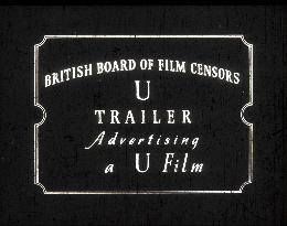 A pre-trailer censor tag, 1950s