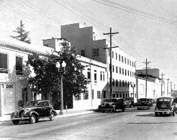 The film studios of COLUMBIA PICTURES showing the frontage o