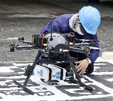 Testing of drone delivery in Yamanashi Pref.