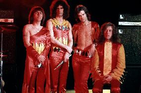 FLAME (BR1975) L-R, DAVE HILL, DON POWELL, JIM LEA, NODDY HO