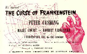 THE CURSE OF FRANKENSTEIN  (BRITAIN 1957)   DIRECTED BY TERE