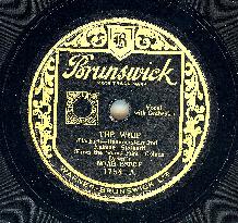 Gramophone record of the song The Whip sung by NOAH BEERY
