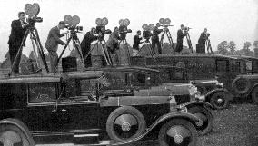 GAUMONT-BRITISH NEWS camera and sound recording crews