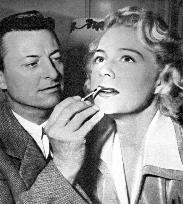 Make-up expert WALLY WESTMORE with actress BETTY HUTTON