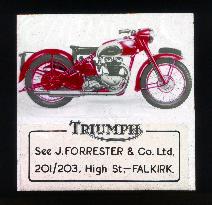 CINEMA ADVERTISING SLIDE FOR Triumph motor-cycles shown in t