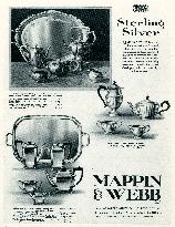 Advert for Mappin &amp; Webb tea &amp; coffee service 1929