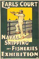 Naval Shipping and Fisheries Exhibition Poster