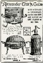 Advert for Alexander Clark, hot plate &amp; soup tureen 1912