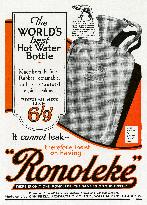 Advert for Ronoleke hot water bottle