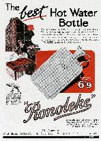 Advert for Ronoleke hot water bottle