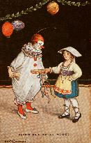 Children's Carnival - Clown and Italian Maiden
