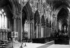 Lichfield, the Cathedral, the Nave c1880