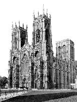 York, Minster, south west c1880