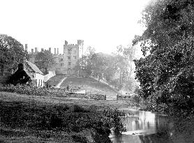 Haddon Hall, from above the Bridge c1862