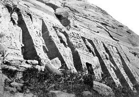 Nubia, Facade of the Smaller Temple c1857