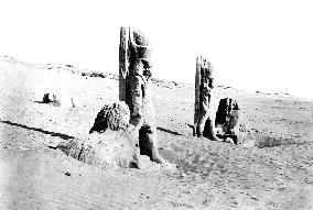 Nubia, Colossi and Sphynx at Wady Saboua c1857