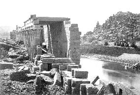 Island of Philae, the Colonnade c1857