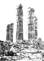 Ethiopia, columns at Soleb c1857