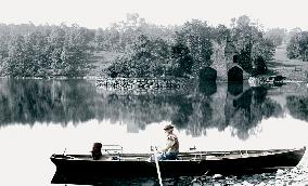 Windermere, Wray Castle and the Boathouse 1886