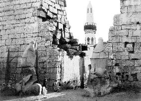 Thebes, entrance to the Great Temple  c1857