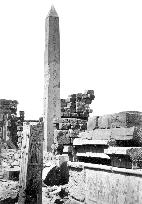 Thebes, Obelisk and Granite Lotus Column c1857