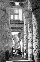 Thebes, Hall of Columns, interior c1857