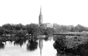 Salisbury, the Cathedral from the River 1887